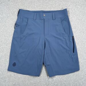 Stio OPR Shorts Mens 34 x 11 Blue Stretch Outdoor Hiking Nylon Spandex Outdoor